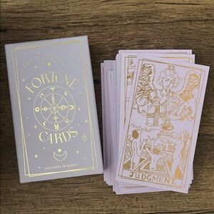 Fortune Cards Tarot Cards 78 Card Deck with Gold Accents